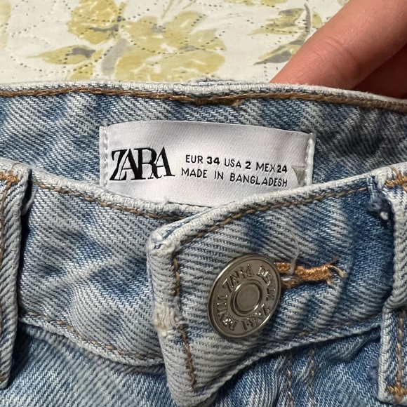 zara wide-leg full length ripped pants - Picture 4 of 4